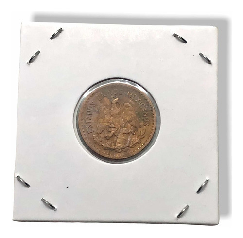 Antigua Moneda De 1 Centavo De Cobre De México Año 1936 (Usado)
