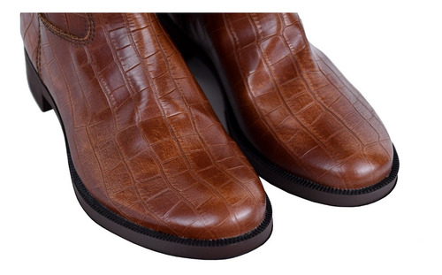 Imagen 3 de 4 de Botas Dama Largas De Piso Piel Sintética Casual Cómoda