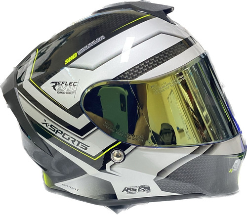 Casco Repuesto Visor Mica X-sports V151 Iridium Oro