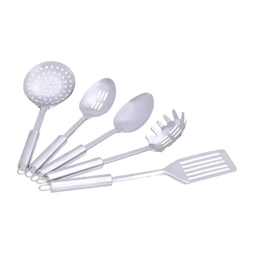 Set X 5 Piezas Utensilios Cocina Acero Inoxidable