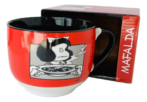 Taza Tarro Jumbo Sopa Mafalda Porcelana 1 Pza