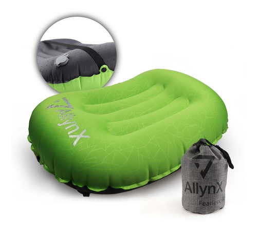 Allynx Cojín Inflable De Viaje Para Acampar Aguacate Verde