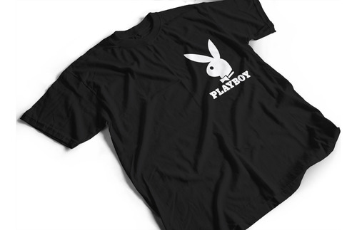 Camiseta Algodón Para Adulto Logo Escudo De Marca Playboy