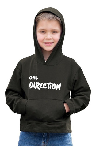 Sudadera Negra Infantil C/ Capucha De Banda One Direction