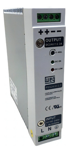 Kit 9x Fonte Chaveada 24vcc 2,2a Bivolt 50w Pss24w22 Weg