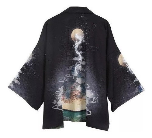 Abrigo Kimono Japonés Para Hombre Vintage Yukata