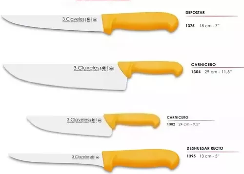 Cuchillo Carnicero 3 Claveles 1304 de 29 CM.
