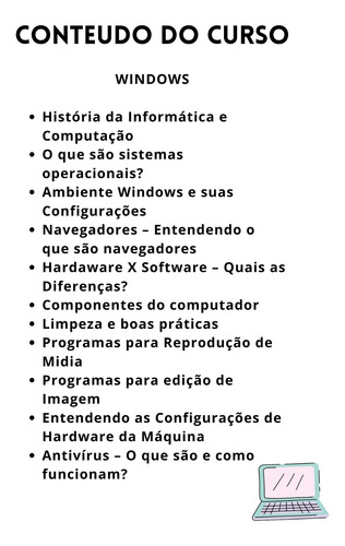 Imagem 4 de 10 de Curso De Informática Básica On-line Com Certificado