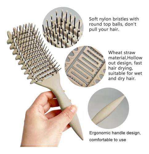 Cepillo De Pelo Rizado Para Mujer E