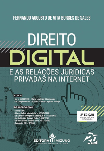 Direito Digital E As Relações Jurídicas Privadas Na Internet - Mizuno; 2ª Edição 