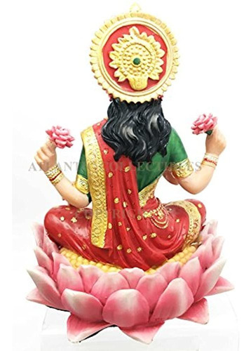 Bonito Celestial Prosperidad Diosa Hindú Lakshmi Sentada Sob