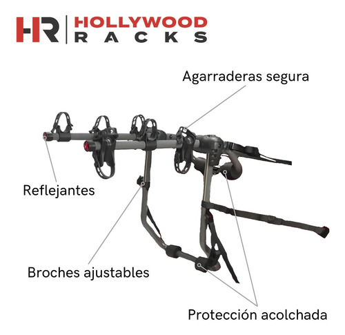 Rack Portabicicletas Hollywood 3 Bicicletas Cajuela Original