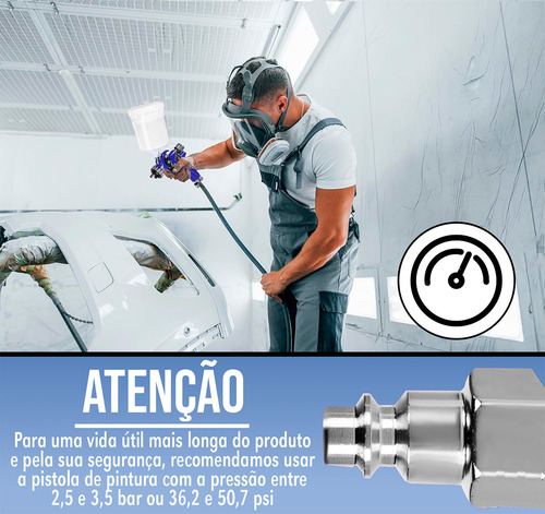 Kit 3 Pistola Pintura Gravidade Hvlp Bico 1.4mm Caneca 600ml