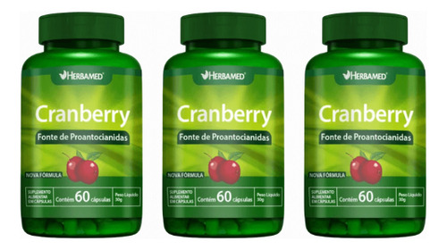 Kit Cranberry C/180 Cáps - Herbamed Sem Sabor