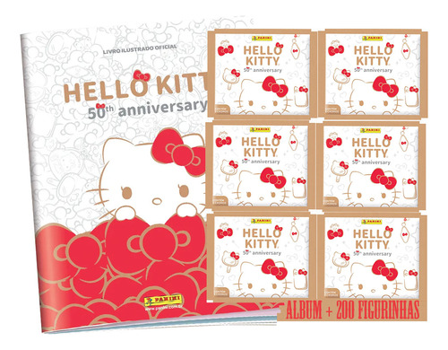 Livro Ilustrado Hello Kitty 2024 + 200 Figurinhas