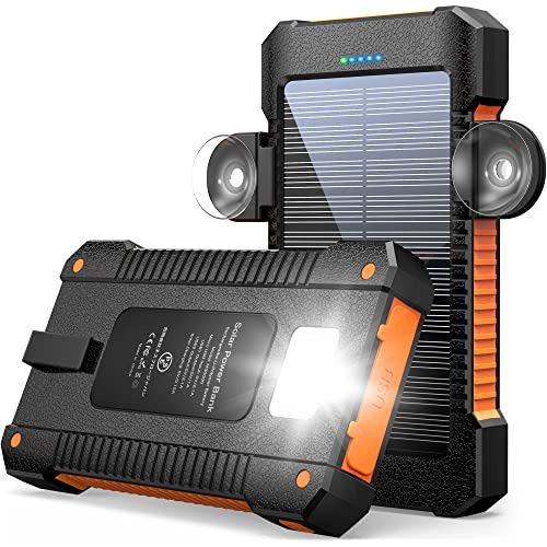 Solar Power Bank 38800mah, Solar Charger With Suction C...