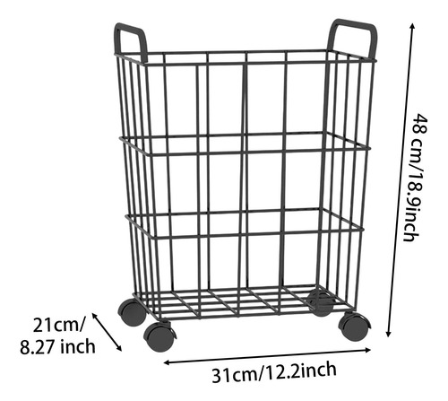 Cart De Almacenamiento De Bola De Deportes, Estante Negro S