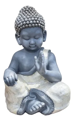Buda Hindú Meditando Reposando Textura Nacar Brillos 64cm