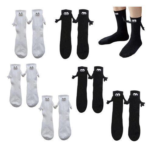 6 Pares De Calcetines De Mano Magnéticos Creativos Unisex