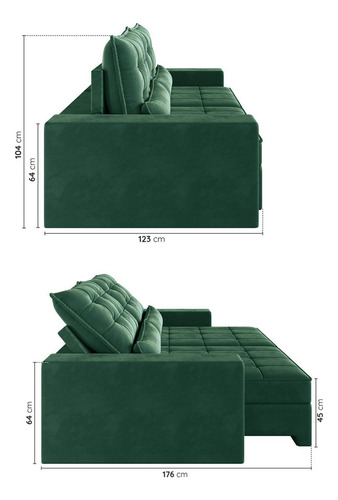 Sofá Retrátil E Reclinável 3 Lugares 220cm Embaúba Hc