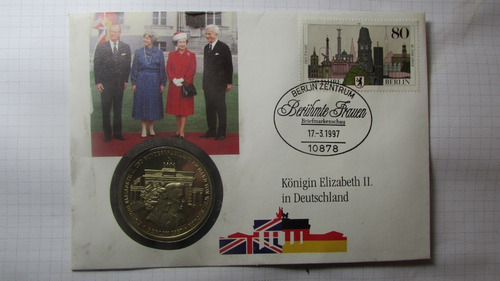 Alemania 1997 Medallón Edición Esp Reina Elizabeth H2