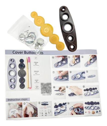 Máquina Para Hacer Botones Cubiertos De Tela, Con Botones