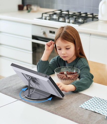 Almoz Soporte Giratorio E Inclinable Para Echo Show 15, De Y Plata.