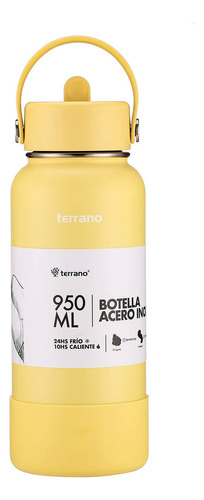 Botella Térmica Terrano 950ml Con Pico Color Amarillo