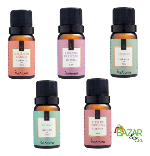 Kit Top 5 Essências Aromatizantes Mais Vendidas Via Aroma