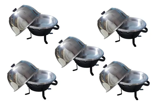comprar Brasero Parrilero Parrilla De Mesa Con Tapa Set 5 Unidades 