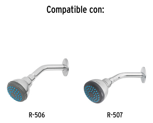 Brazo Y Chapeton Para Regadera Acero Inox Foset 49378