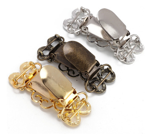3 Piezas Mujeres Suéter Blusa Broche Collar Clip Joyería Gi
