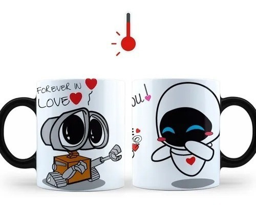 Taza Magica Parejas Wally Y Eva - Ok Creativo