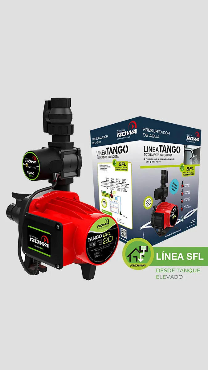 Bomba Presurizadora Rowa Tango SFL 20 4 duchas en simultaneo
