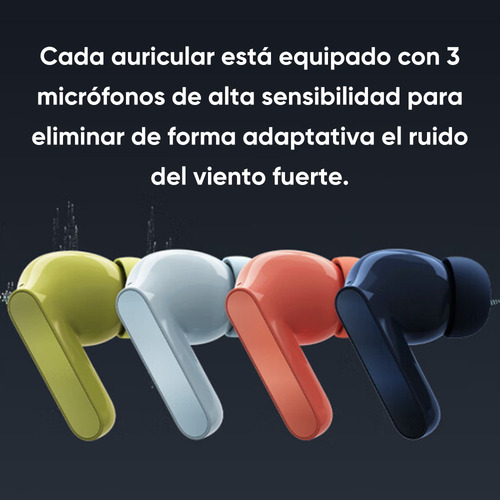 Audífonos Motorola Buds Tws Bluetooth Inalámbricos Con Led Cian