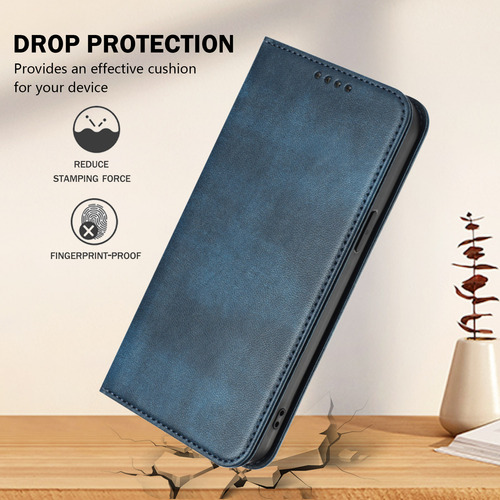 Funda De Piel Tipo Cartera Para Motorola Edge 50 Con Carga Ultrainalámbrica, Bloqueo Rfid, Soporte, Ranuras Para Tarjetas, Textura Vintage