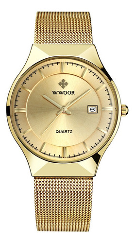 Reloj De Cuarzo Wwoor 8016, Sencillo Y Moderno