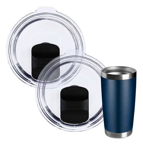Pack 2 Tapas De Repuesto Plástica Antiderrames Con Sellos Herméticos Para Vaso Térmico Universal De 30oz Slim Company