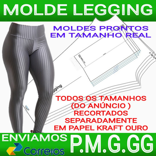 molde de legging fitness