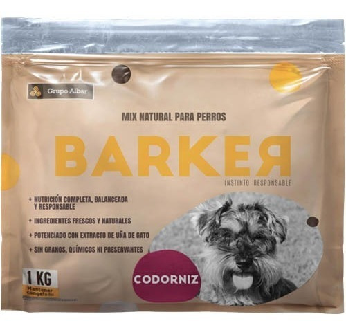 Barker Alimento 100% Natural Hamburguesas De Codorniz