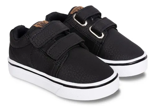 Zapatillas negras con abrojo para niños new arrivals