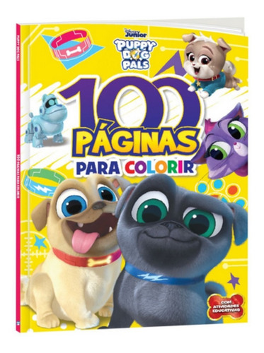 Livro Infantil 100 Páginas Para Colorir - Puppy Dog Pals