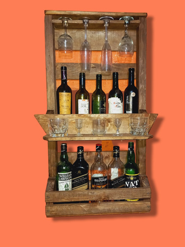 Bar Botellero En Madera .,