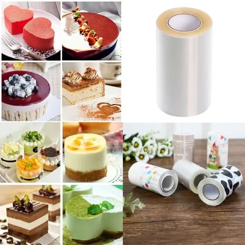 Collares Para Tartas Triangulares - 100 Unidades Transparentes, PET, Para Decorar Mousses Y Pasteles