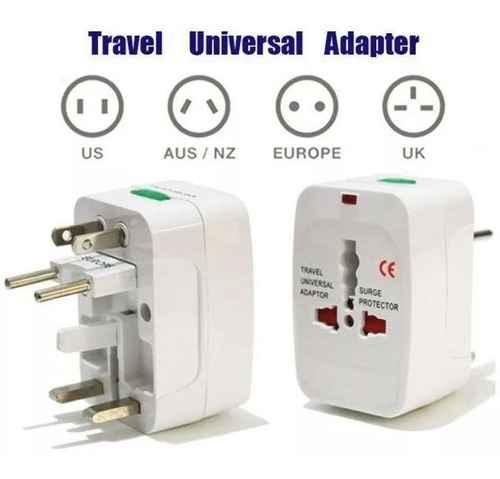 Imagen 2 de 10 de Adaptador Universal Viajero Internacional Enchufe 110v 220v