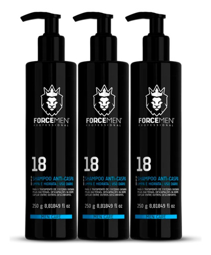 Kit Shampoo Anticaspa Cabelos Oleosos Force Men 