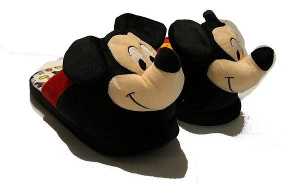 Chicas Infantil Niño Rosa Gris Zapatillas De Peluche Ratón