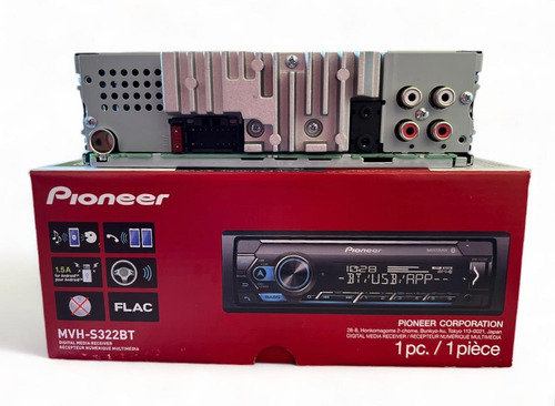 Estéreo Para Auto Pioneer Mvh S322 Con Usb Y Bluetooth