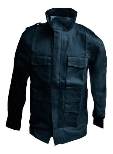 Campera Lafocaweb Tipo Chaqueta Militar De Gabardina Reforza