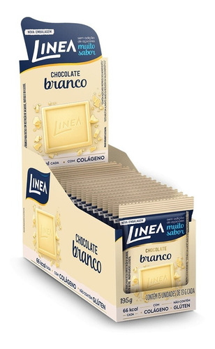 Linea Mini Chocolate Branco Sem Açúcar - 15 Unidades 13g